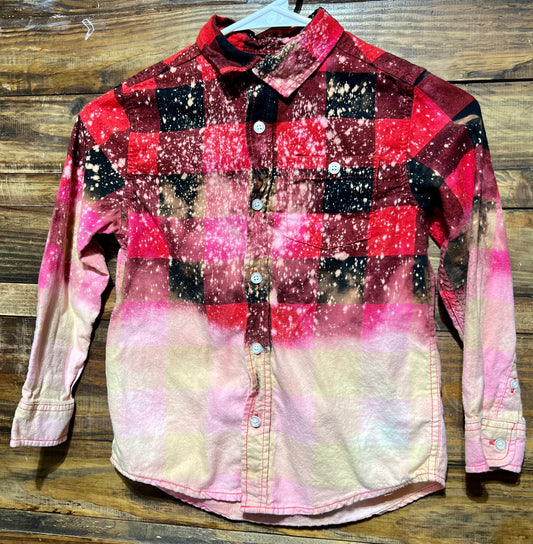 Flannel - YOUTH S 6/7 BOYS FIT - Red & Black