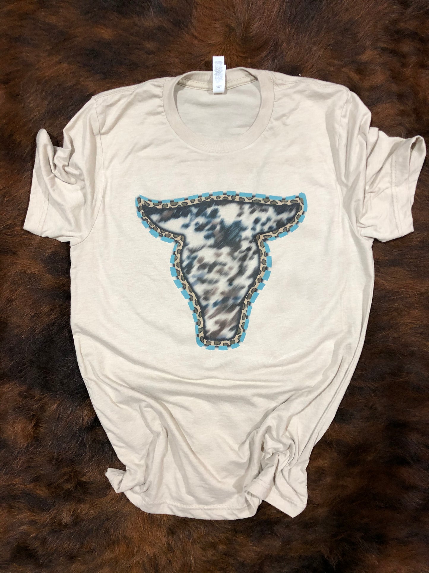 Cowhide Cow Head Top Design