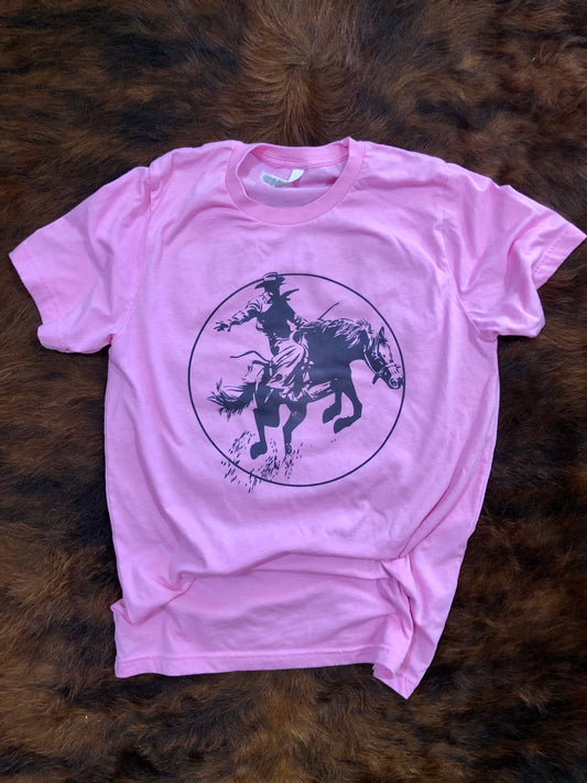 Bronc Rider Circle Top Design