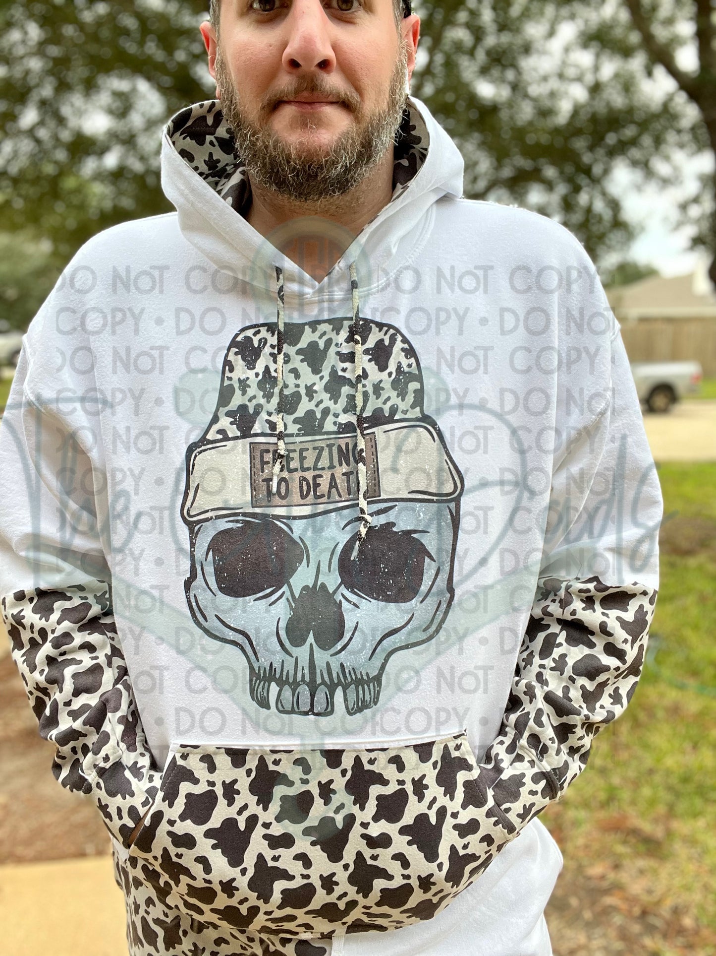 Freezing To Death White Sweat-Set