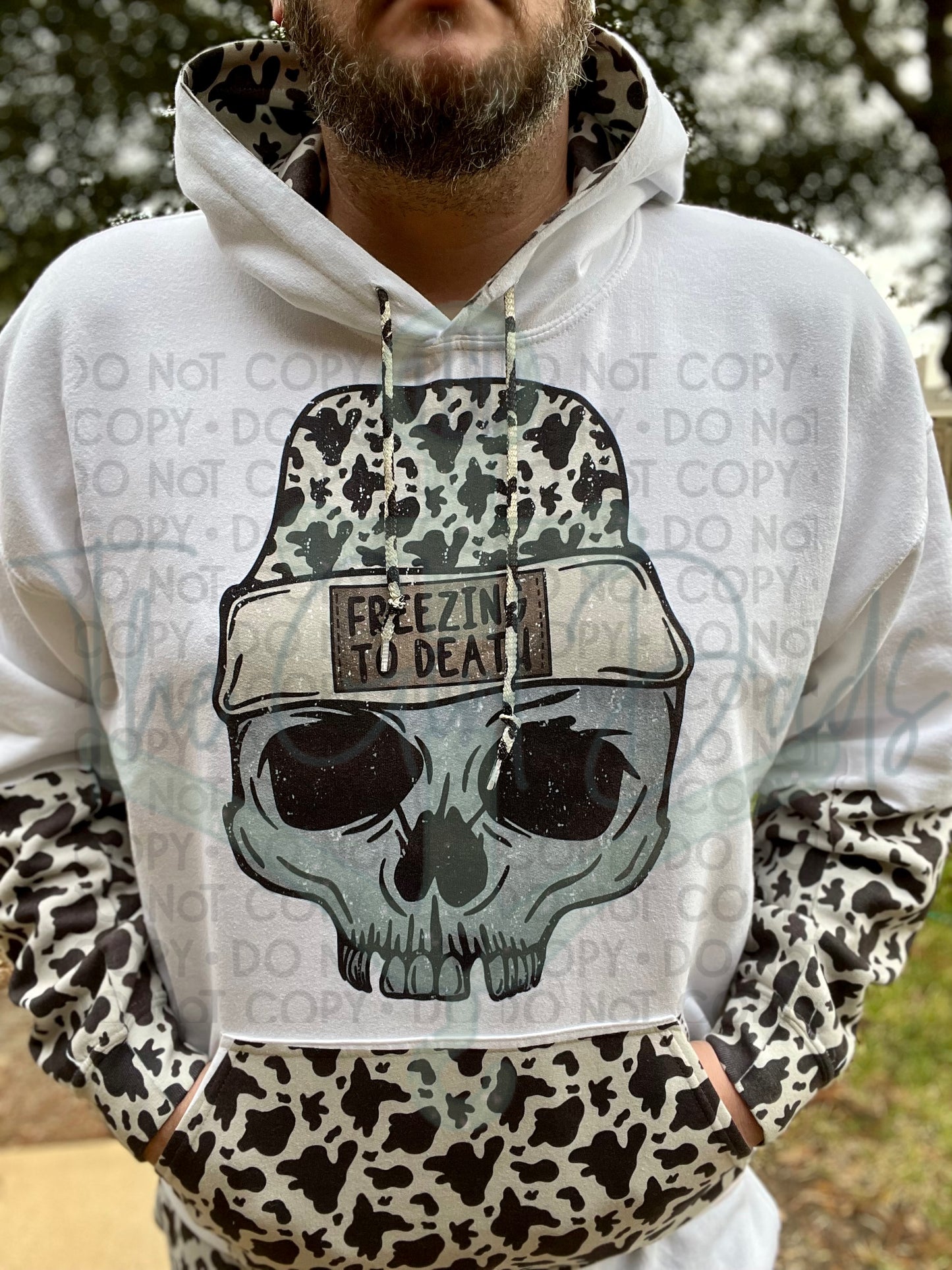 Freezing To Death White Sweat-Set