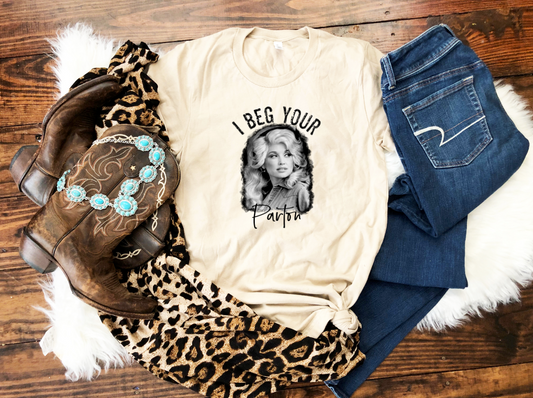 I Beg Your Parton Top Design