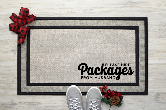 Please Hide Packages Door Mat