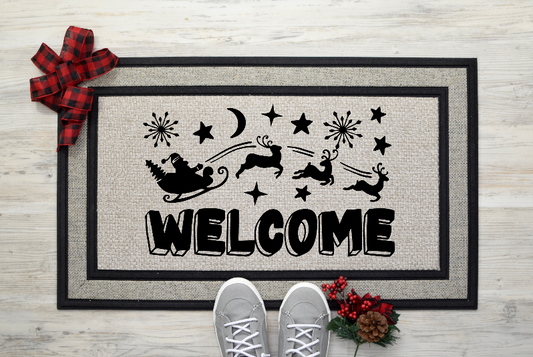 Welcome Santa Door Mat