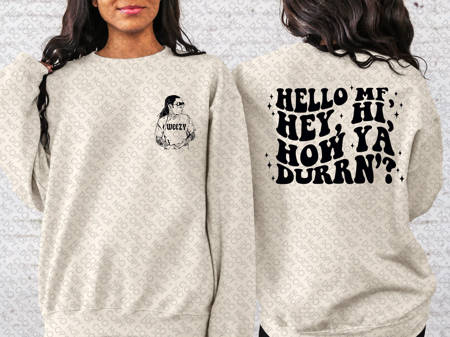 Hello MF (Front & Back) Top Design