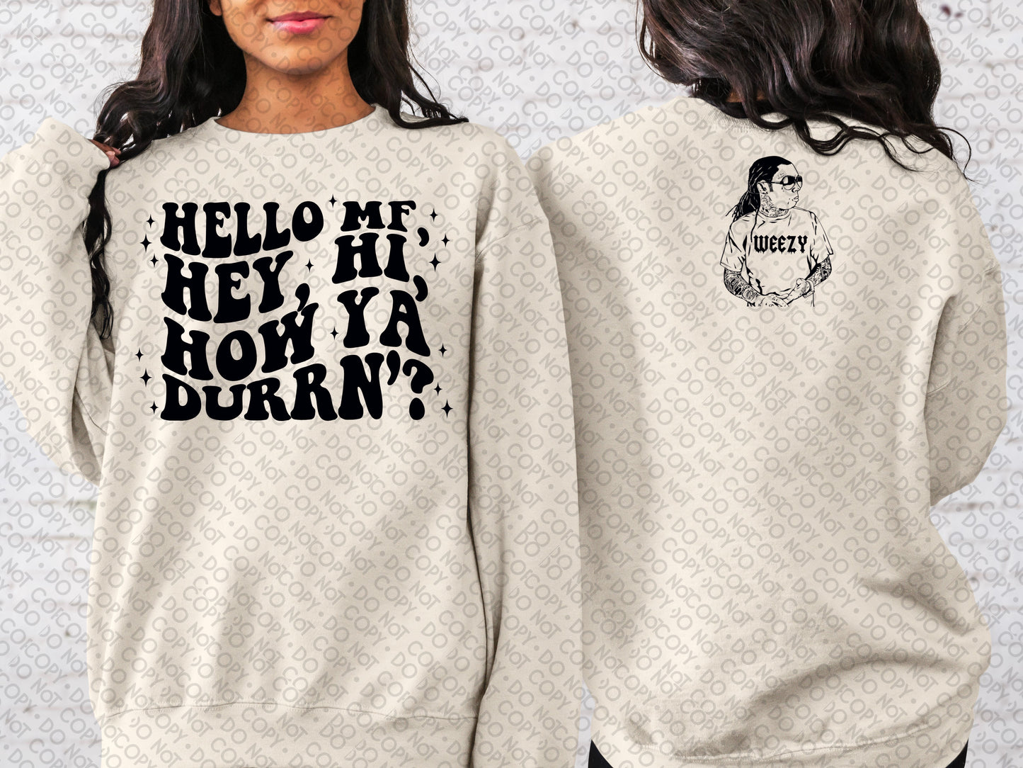 Hello MF (Front & Back) Top Design
